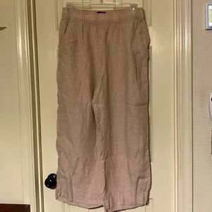 Wide leg linen pants